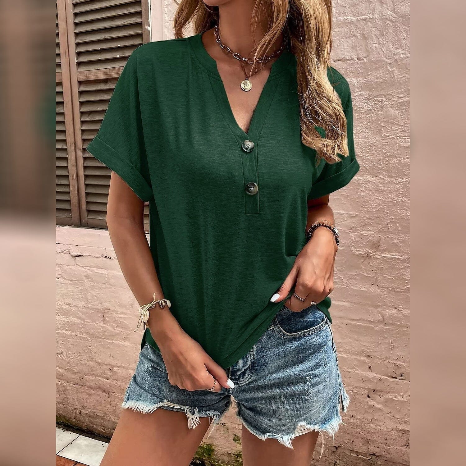 Women's T shirt V Neck