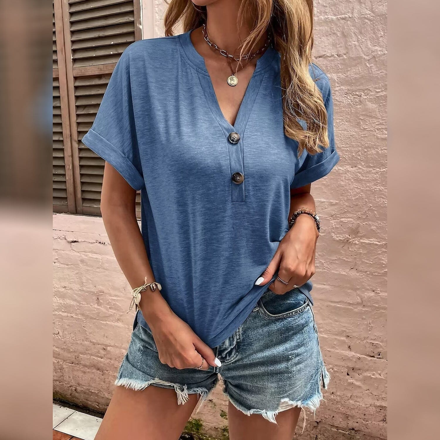 Women's T shirt V Neck